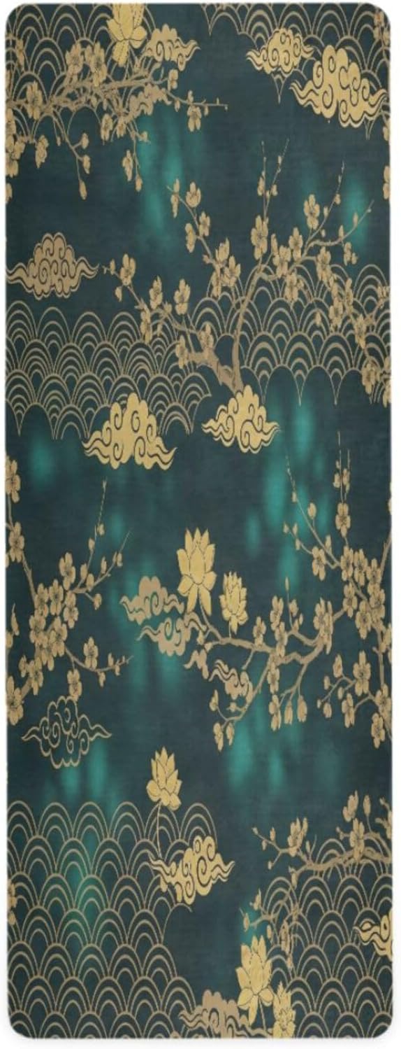 Vintage Chinese Style Foldable Moisture-Proof Mat – Yoga Mat, Camping Sleeping Pad, Picnic Blanket, Portable Waterproof Ground Mat