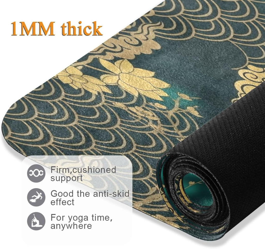 Vintage Chinese Style Foldable Moisture-Proof Mat – Yoga Mat, Camping Sleeping Pad, Picnic Blanket, Portable Waterproof Ground Mat