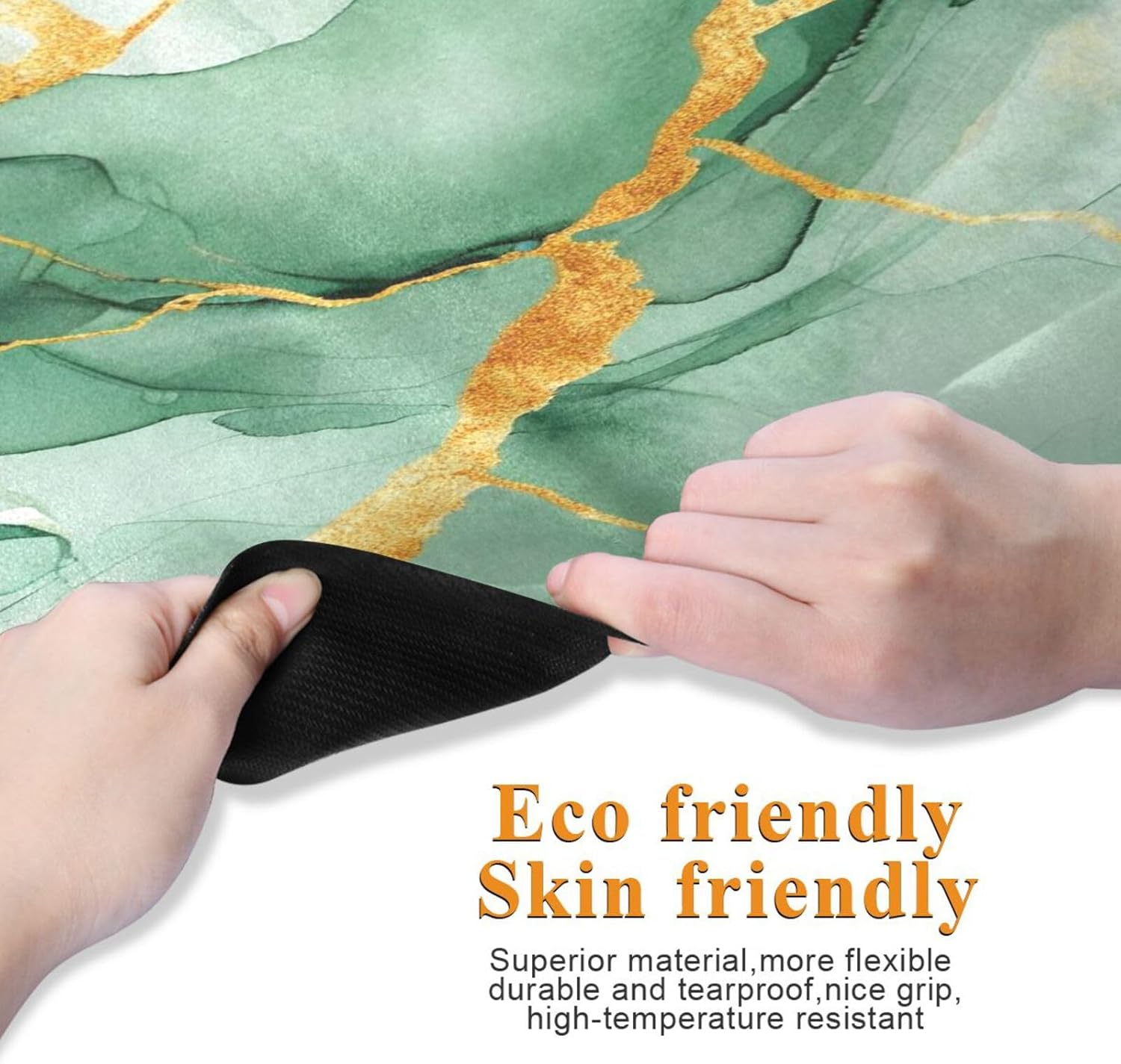 Marble Pattern Foldable Yoga Mat – Non-Slip Portable Exercise & Fitness Mat