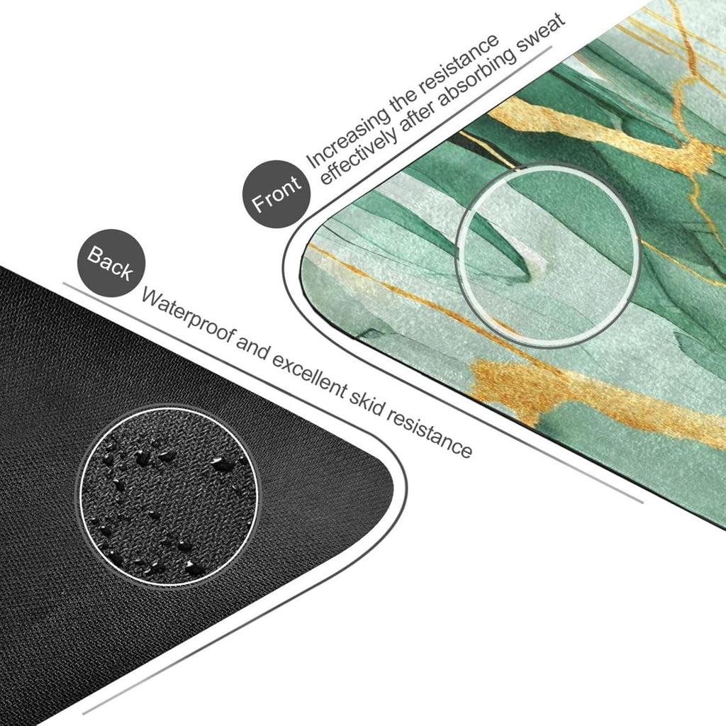 Marble Pattern Foldable Yoga Mat – Non-Slip Portable Exercise & Fitness Mat